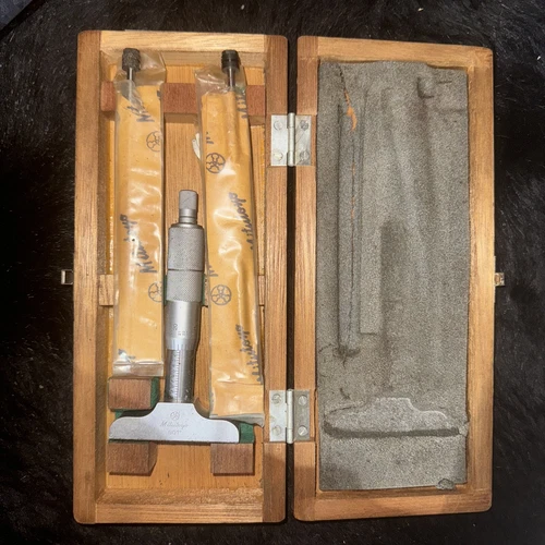 Mitutoyo Deapth Gauge 0-6 Inch In Box Vintage