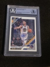 2019 Donruss Optic Stephen Curry Auto #8 Beckett Authentic Sticker Auto NBA HOF
