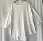 Chico's The Ultimate Tee size XL 3 white drop shoulder tunic top NWT long sleeve