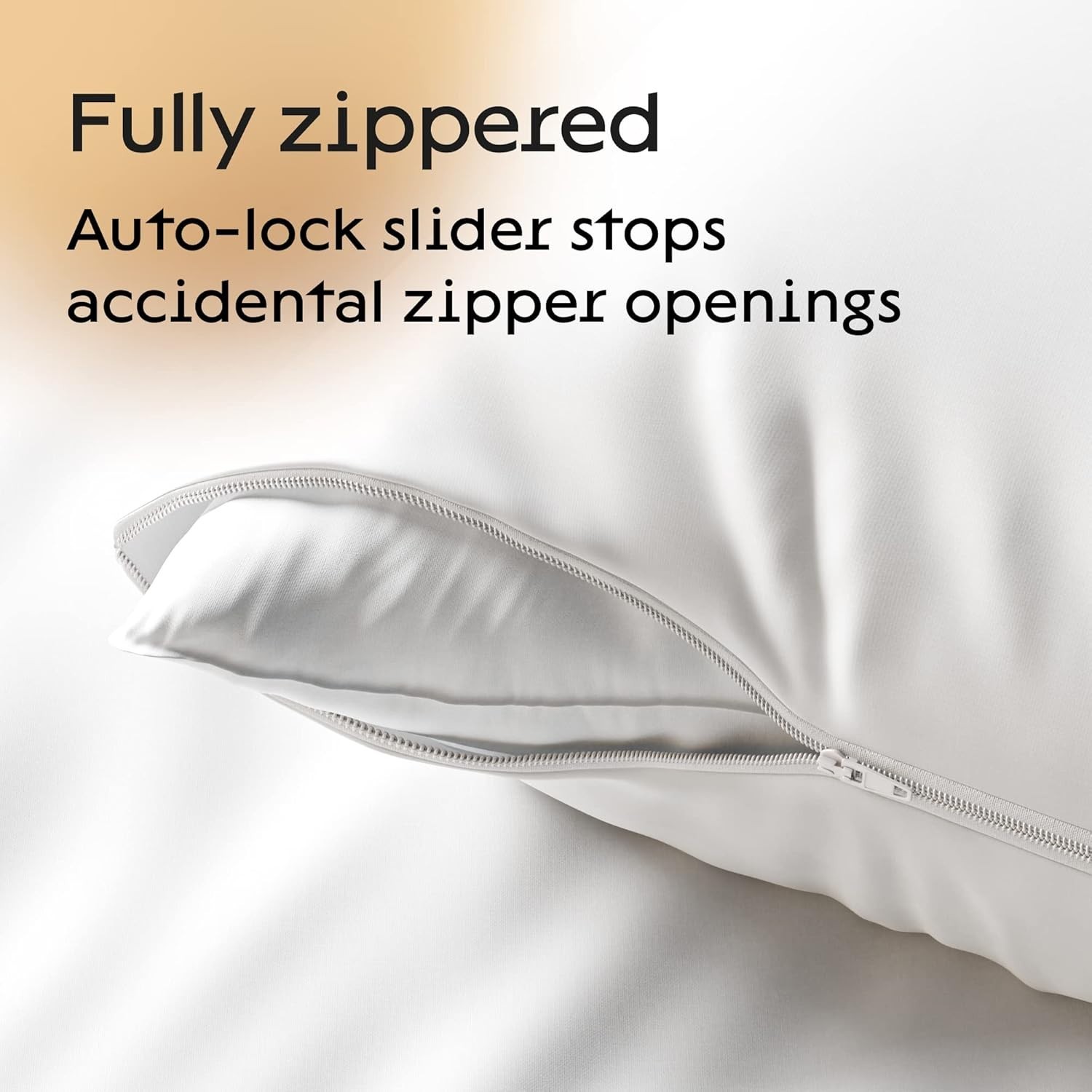 Premium 4 Pack Pillow Protectors with Zipper, Premium Cotton (Pick Size)