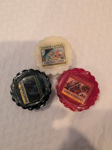 Yankee Candle Wax / Tart Melts (3) Balsam Cedar, Gingerbread, Christmas Cookie 