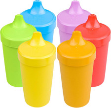 Spill-Proof Sippy Cups - Reusable 10 Oz Set of 6, Dishwasher  Microwave Safe, M