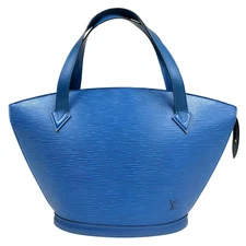 Auth Louis Vuitton Saint Jacques Handbag Epi Tote Bag Toledo Blue M52275 AS1907