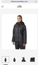 Helly Hansen Black Rain Puffer Jacket with Or...