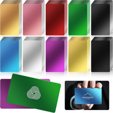 200 Pcs Metal Business Card Blanks, Colorful Aluminum Laser Engraving Cards