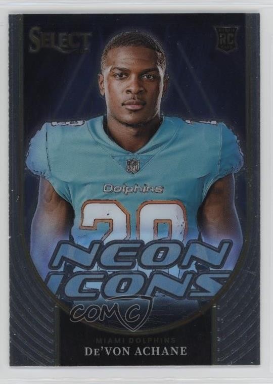 2023 Panini Select Neon Icons De'Von Achane #NI-DAC Rookie RC