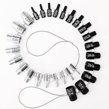 Nut and Bolt Thread Checker, Bolt Size Finder, 28 Male/Female Thread Gauges