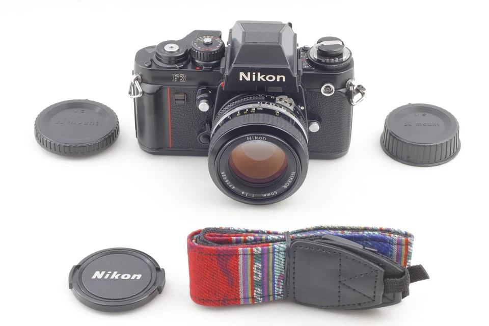 [Casi COMO NUEVO] Nikon F3 nivel de ojos 35 mm cámara fotográfica Ai 50 mm F/1,4 lente de JAPÓN Foto 3 de 4