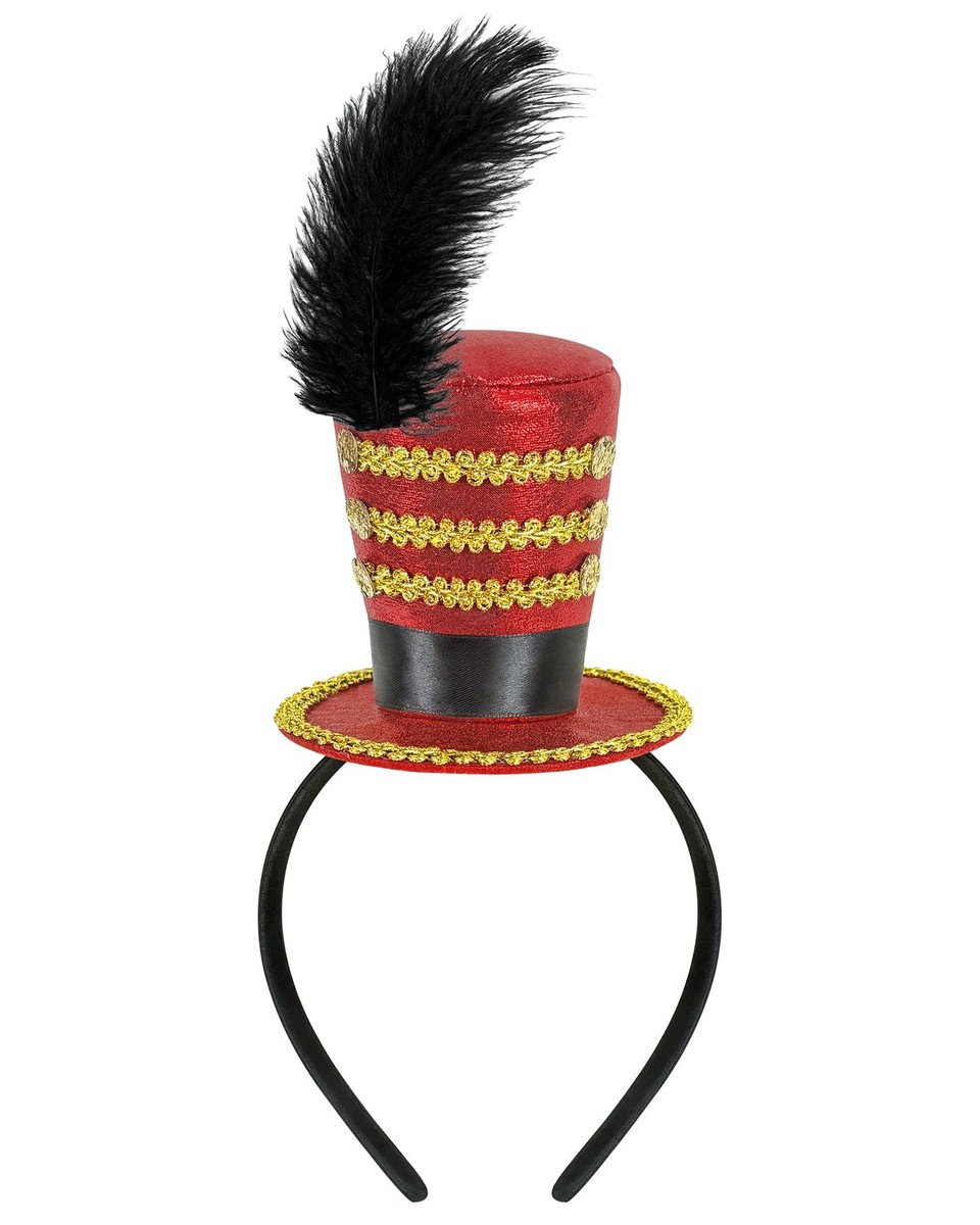 Black Soldier Mini Top Hat Headband Ringmaster Circus  display picture 1