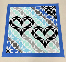 Handmade Ocean Storm Baby Quilt Top 47x47" Pieced BABY/BED/Wall Decor