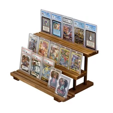 Graded Card Slab Display, 3 Tiers Trading Sport Card Display Stand - Compatib...