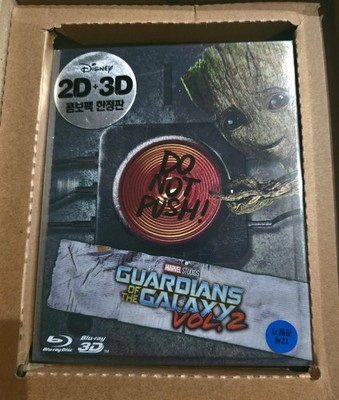 Guardians of the Galaxy Vol. 2 3D 2D Blu Ray Steelbook Korea FACTORY SEALED MINT