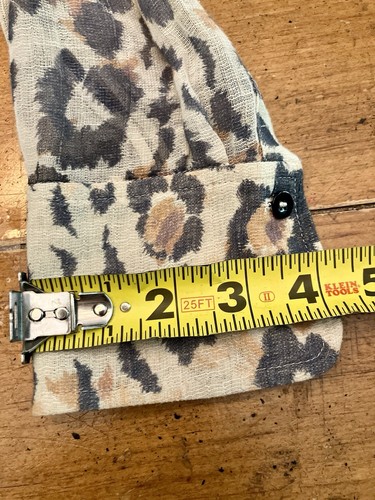 Chloe LS Button Down Blouse Shirt Top Tawny 38 /Small Leopard Animal Print - Picture 15 of 16