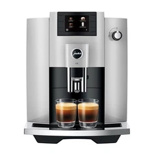 Jura E6 Platinum Espresso Machine with Programmable Coffee Strength, Silver