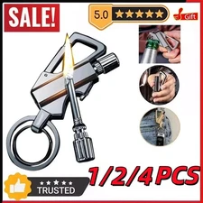 1-4PCS Permanent Match Infinity Lighter w/ Multitool Keychain Bottle Opener USA