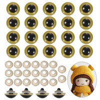 FüR 30Mm Sicherheitsaugen, 20 StüCk Realistische Puppen HäKelaugen Goldton