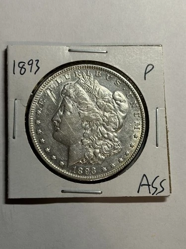 1893 P Morgan Silver Dollar Nice AU Details Key Date Nice Luster