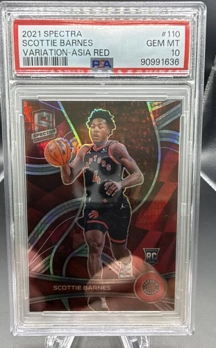 2021-22 Panini Spectra - Rookie Variation Scottie Barnes #110 Asia Red Prizm...