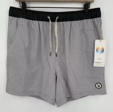 NEW Vuori Kore Shorts Mens XXL Gray Lined Performance Workout Training Gym