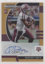 2020 Panini Prizm Draft Picks Rookies Neon Orange /125 Quartney Davis Auto 0o6v