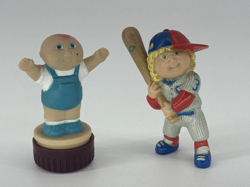 Cabbage Patch Kids Figurine PVC Baseball Boy w/ Bat amp Figurines Vintage 1984
