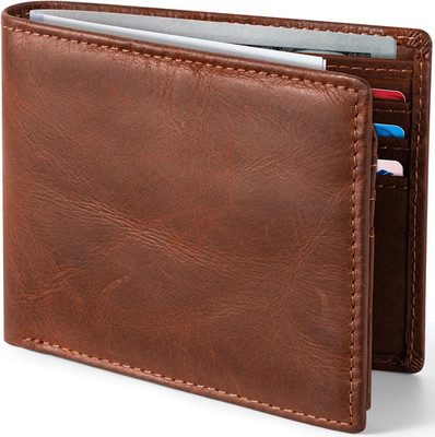 Top Grain Leather Wallet for Men Slim RFID Blocking Premium Crazy Horse Bifold H