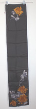Vintage Vera Neumann Floral Oblong Scarf 1960s Gray Orange Acetate Silk-Style