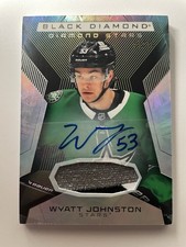 25-26 Black Diamond Hockey Diamond Stars Patch Auto BDS-WJ Wyatt Johnston #/25