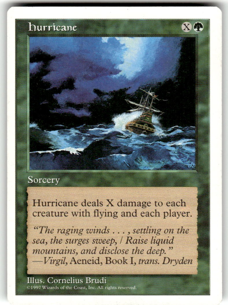 Hurricane Uncommon Fifth Edition Magic: The Gathering Near Mint