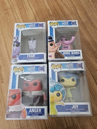 Funko Pop Inside Out Disney Bing Bong Fear Joy and Anger 132 135 136 and 137