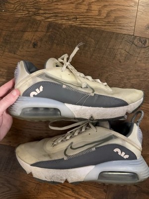Nike Air Max 2090 Athletic Shoes Womens 7.5 Sail Grey Mesh Lace Up Sneakers