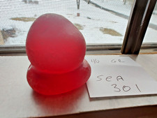 Genuine Sea Glass Beautiful Fire Red/Orange Jumbo 46 Gram