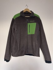 Norrona Trollveggen Giacca Termica Pro Grigio Verde Pile Full Zip Maglione XL Uomo