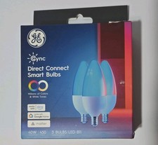 GE Cync Direct Connect Smart LED Bulbs   Color Changing B11 Candelabra 3-Pack 