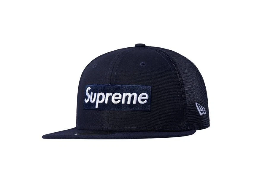 Boîte Suprême Logo Maille Dos Nouvelle Ère Marine (22SS)