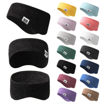 Winter Sports Headband Thick Knitted Ear Warmers Fleece Ear Cover for Men Women
