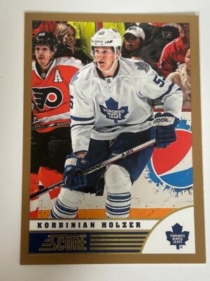 2013-14 Score Gold Korbinian Holzer #484 Toronto Maple Leafs