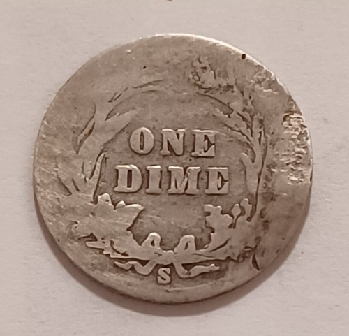 1901-S 90% Silver Liberty "Barber" Head Dime Coin! - Picture 5 of 5