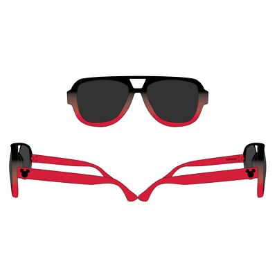 Mickey Mouse Disney 100 Adults 100% UV Shatter Resistant Black/Red  Sunglasses