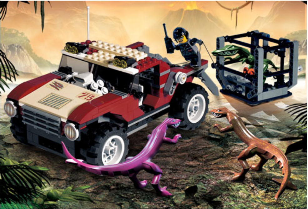 LEGO 7296 Dino 4WD Trapper USED Complete Parts | No Manual | No 