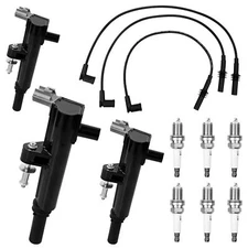 3X UF640 Ignition Coils & Spark Plug Pack & Wire For Dodge Durango  Jeep Liberty