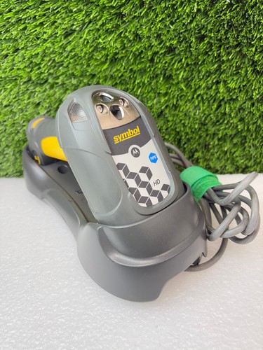 Symbol DS3578 / DS3578-HD2F005WR Barcode Scanner - Yellow w/ Charging Cradle