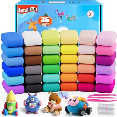 Air Dry Clay, 36 Colors Magic Foam DIY Molding Clay for Slime
