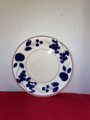 Furio Dinner Plate Blueberry Pattern Italy 10.5  Diameter- Estate Find