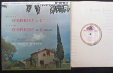 BIZET/LALO, Symphonies Beecham ASD388 cream/maroon UK 1st pressing LP FREE SHIP