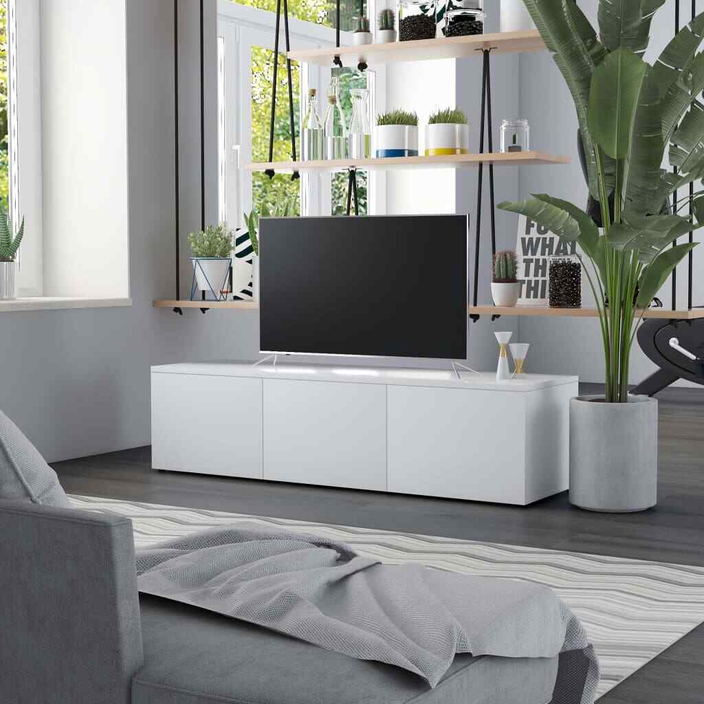 vidaXL Mueble para TV de Aglomerado Blanco 120x34x30cm Salón Comedor Mesa