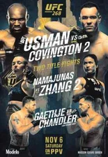 Fight Poster UFC 268 Usman Vs Covington 2 Gaethje vs Chandler 11X16 Namajunas
