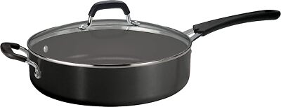 Tramontina Schmorpfanne Mit Deckel, 5,5 Qt (ca. 5,2 L) – Harteloxiertes Aluminium, PFOA-frei, Ofenfest Bis 176°C