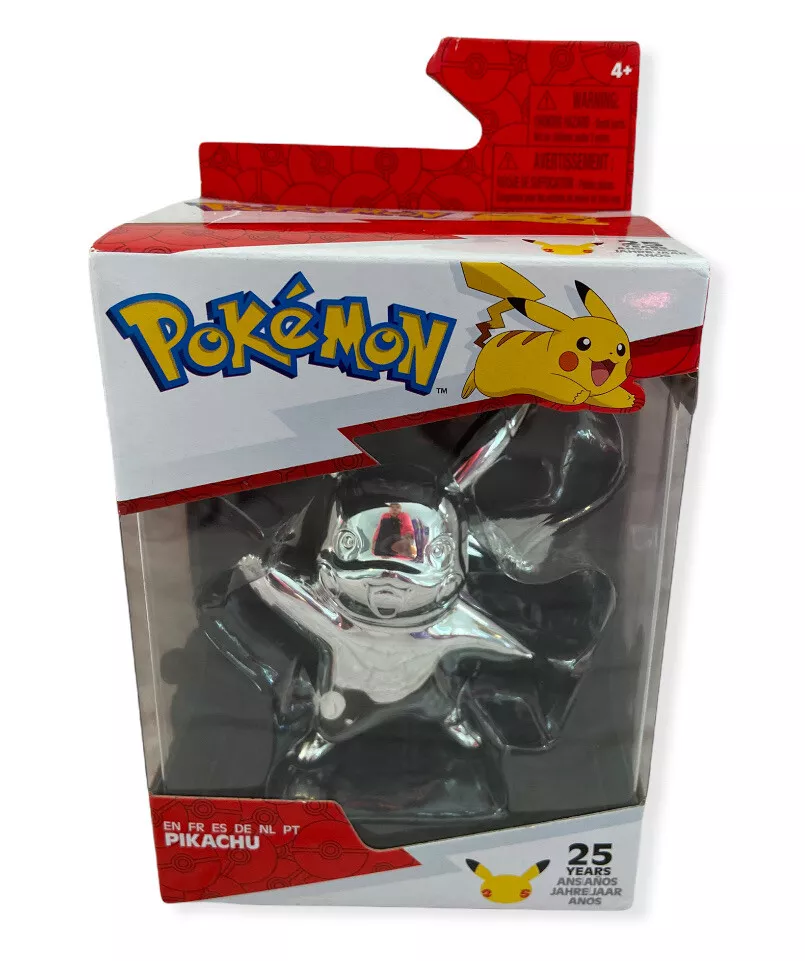 Pokemon Pikachu 3 Silver Figures 