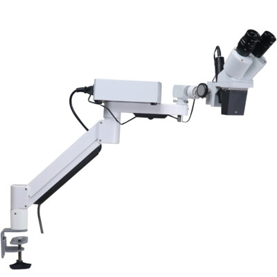 Dental 10X LED Operating Microscope with Short Arm 360° Rotatable for Table Desk